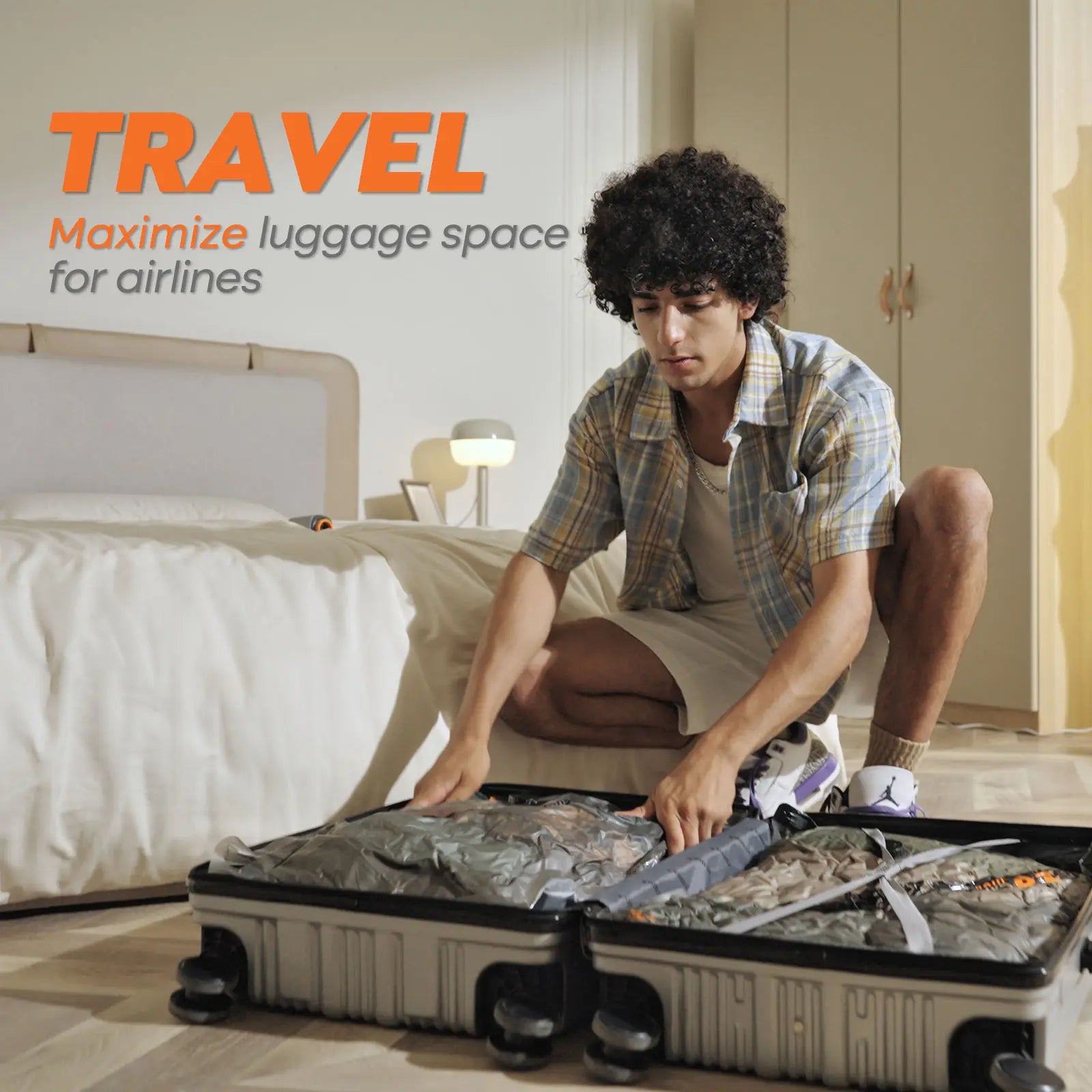 🔥Summer Vibes – X8 Cordless Vacuum Pump + 20 Bags, Rechargeable, Space Saver for Travel & Home