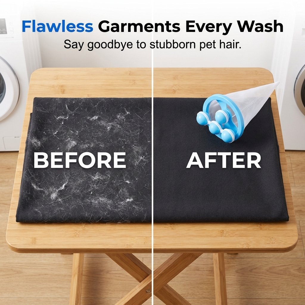 3 Pack Reusable Floating Washing Machine Hair Filter Bags - Pet Hair Lint Catcher
