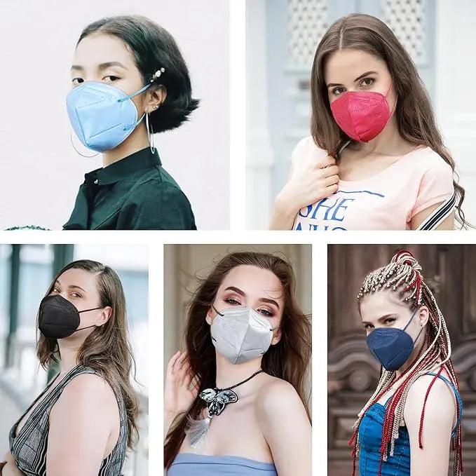 100 pieces - KN95 Mask, 5-layer breathable design, excellent ventilation effect, suitable for decoration and outdoor use