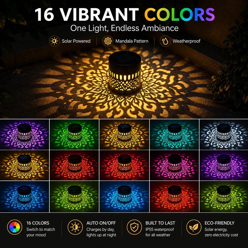 🏡Solar Mandala Projector Outdoor Lights