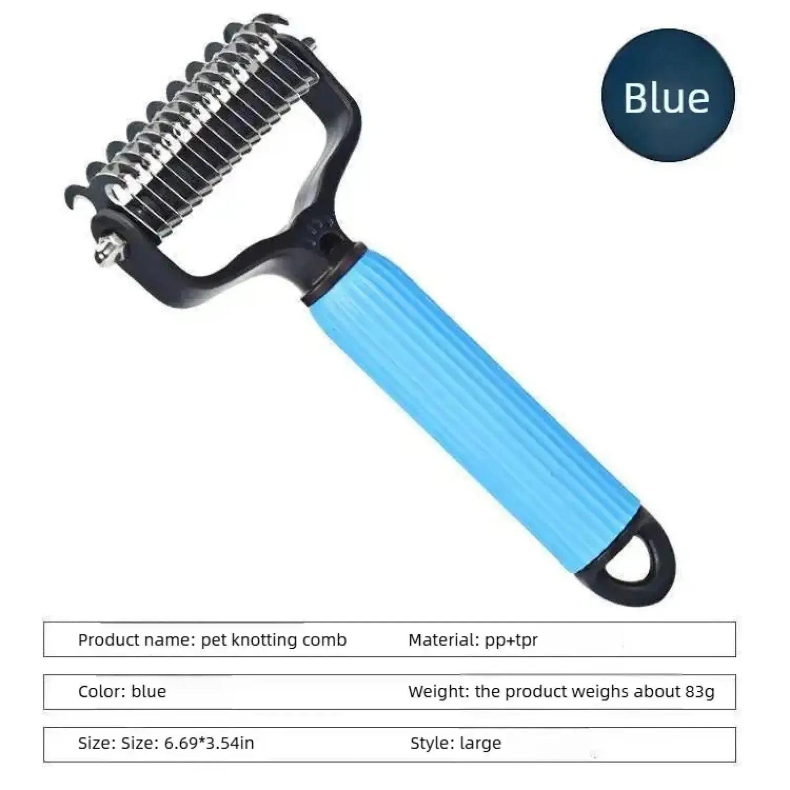 🐾 Pet Detangling Comb – Double-Sided Stainless Steel for Dogs