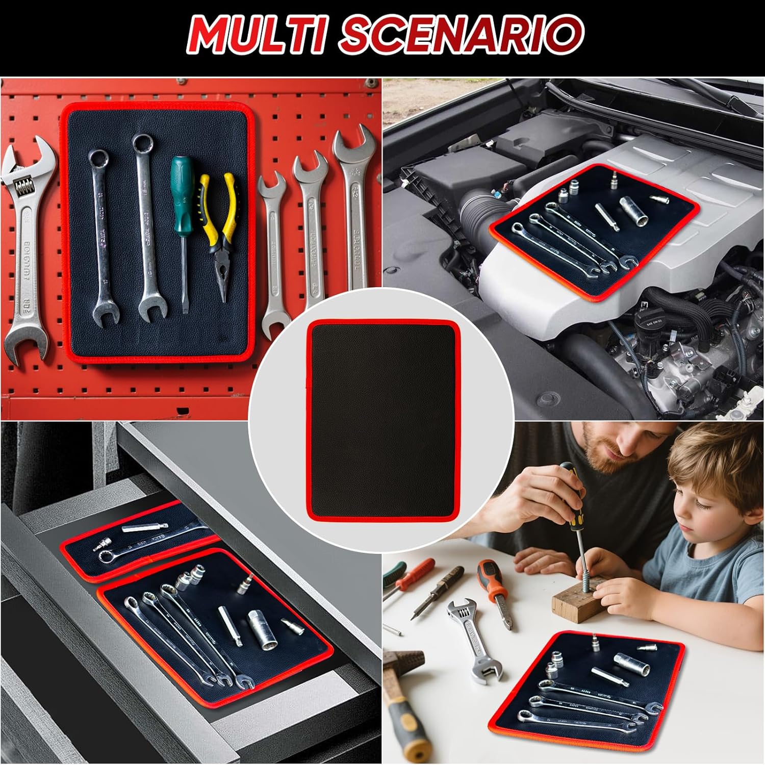 🛠️‌3PC Flexible Magnetic Tool Mat & Tray Holder