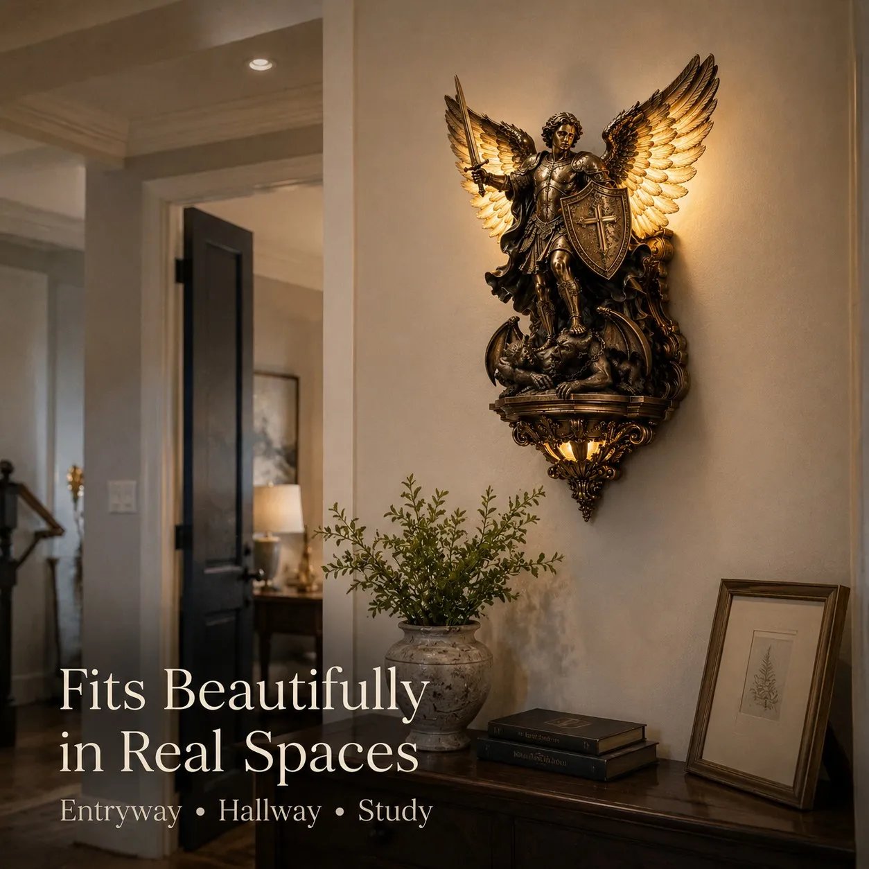 ✨St. Michael Guardian Angel Wall Light