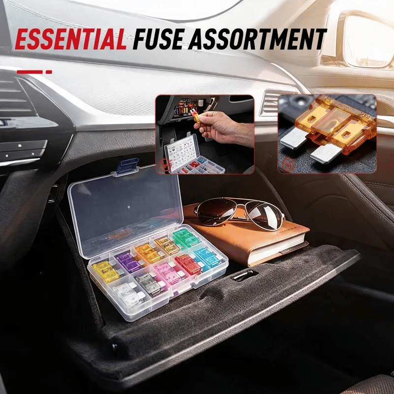 🚗 306-Piece Car Fuse Assortment Kit | Micro, Mini & Standard Blade Fuses with Fuse Puller