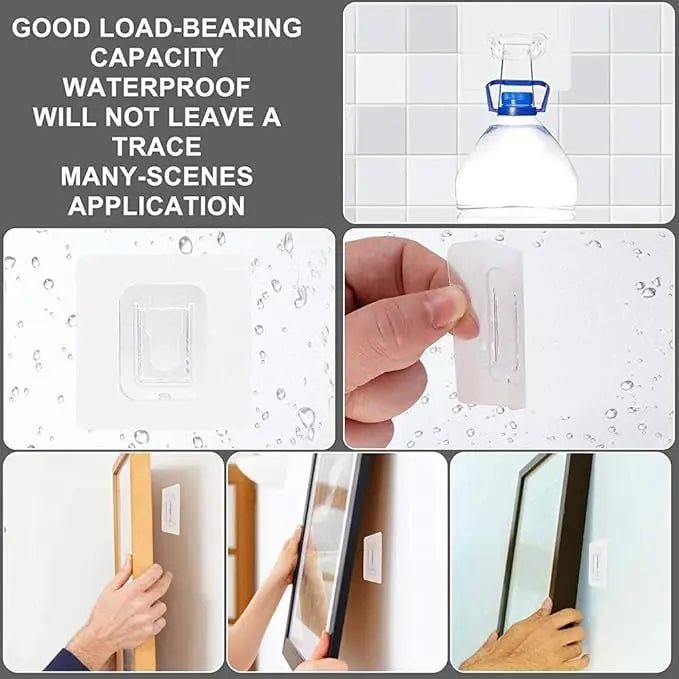 Wall Hooks Hanger - Double Sided Adhesive Suction Cup