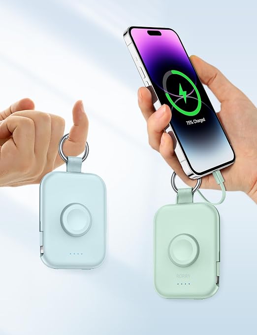 RORRY 10000mAh Portable Charger for Apple Watch & iPhone