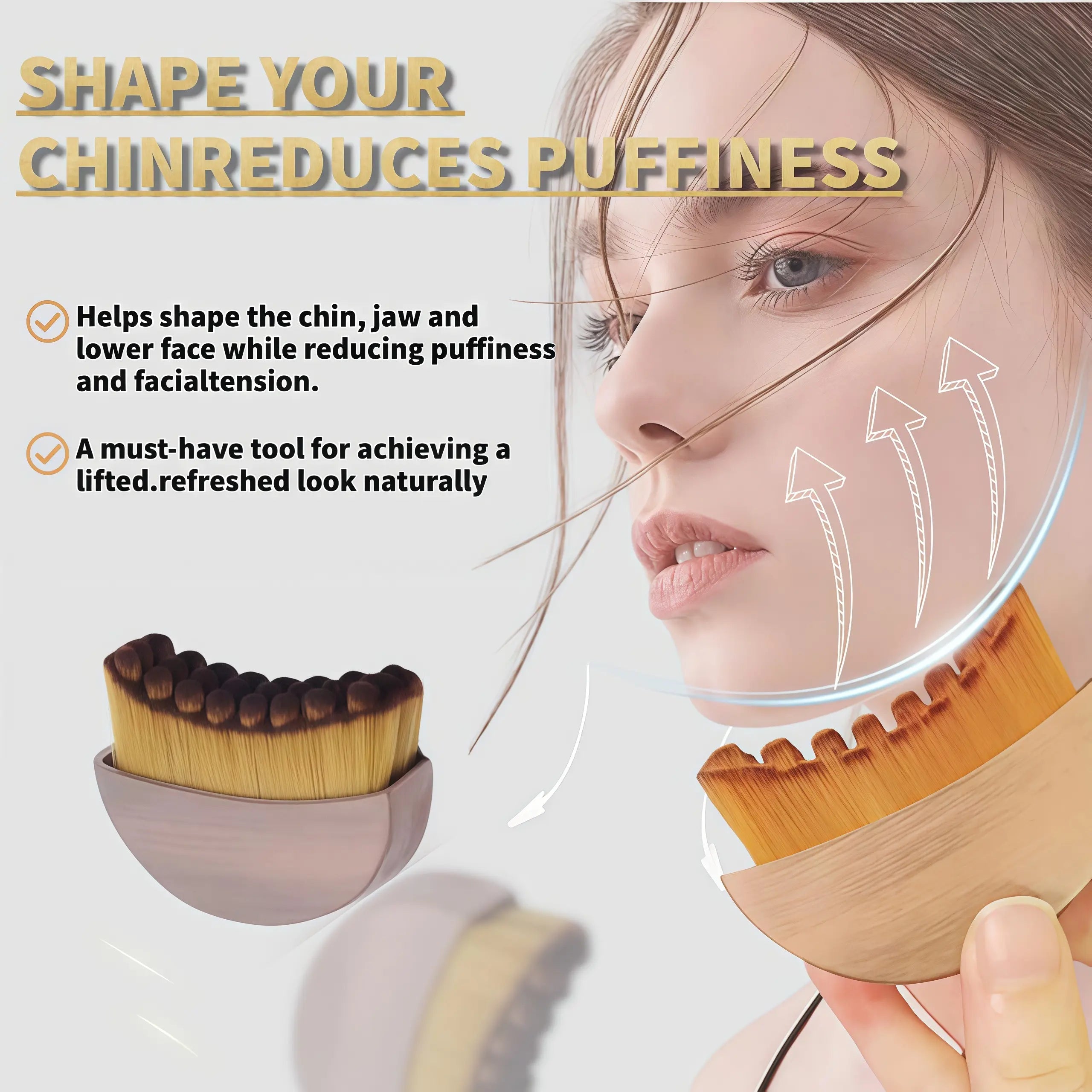 Lymphatic Contour Face Brush Set for Jawline Sculpting