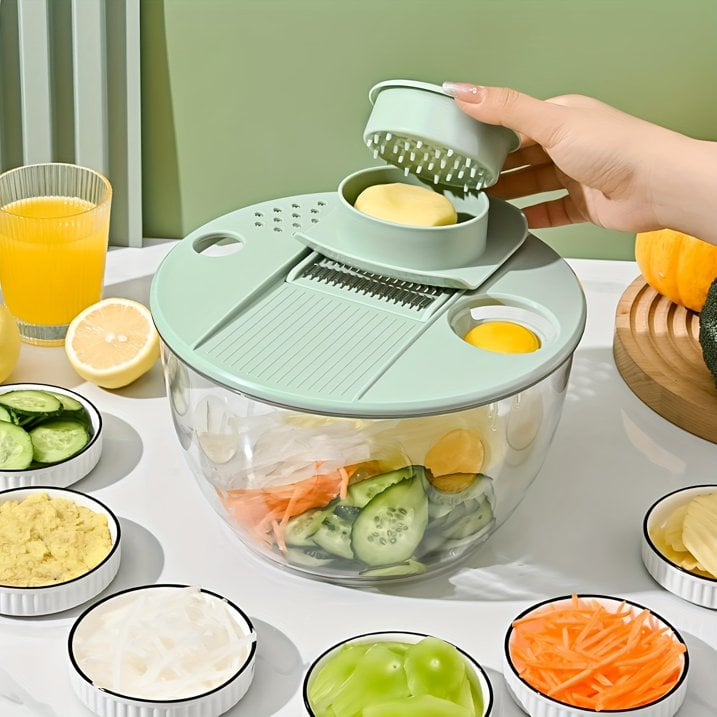 Salad Spinner Large, 3 IN 1 Vegetable and Fruit Washing Bowl with Strainer