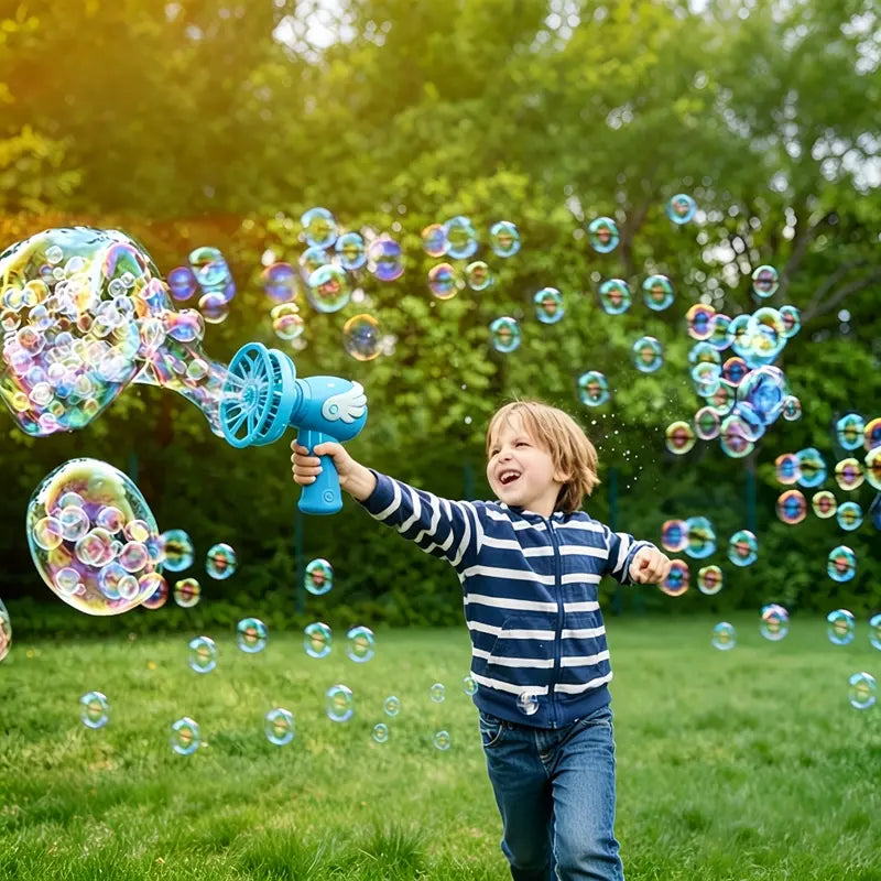 Bubble in Bubble Magic Bubble Gun - Bubble Machine Blower Toy for Kids Toddlers, Giant Bubbles Party Favors
