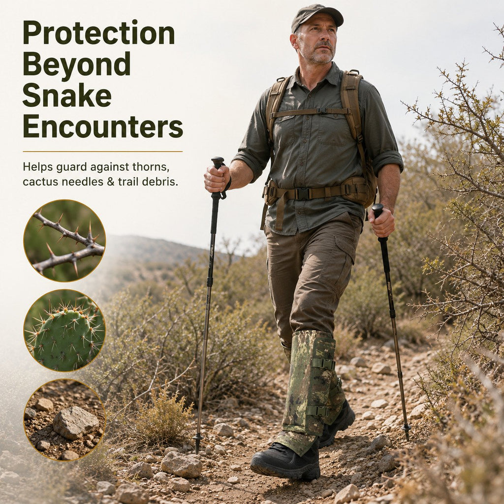 🐍 Snake-Resistant Leg Gaiters – Adjustable, Abrasion-Resistant for Hunting & Hiking