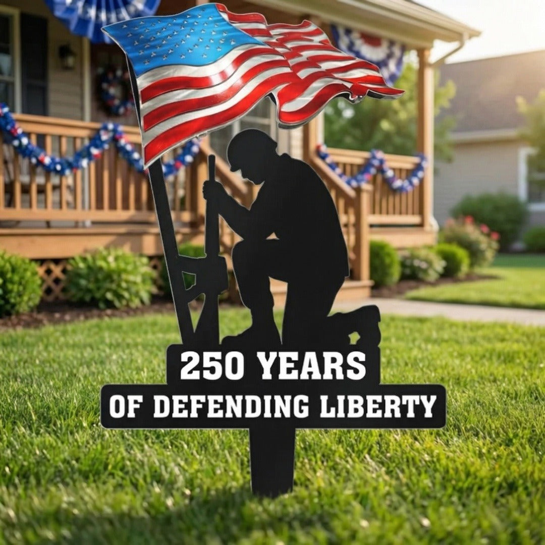 🎁250 Years of Defending Liberty Metal Garden Stake