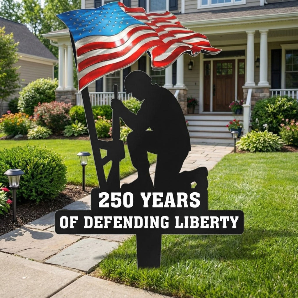 🎁250 Years of Defending Liberty Metal Garden Stake