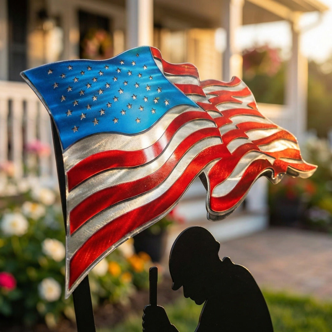 🎁250 Years of Defending Liberty Metal Garden Stake