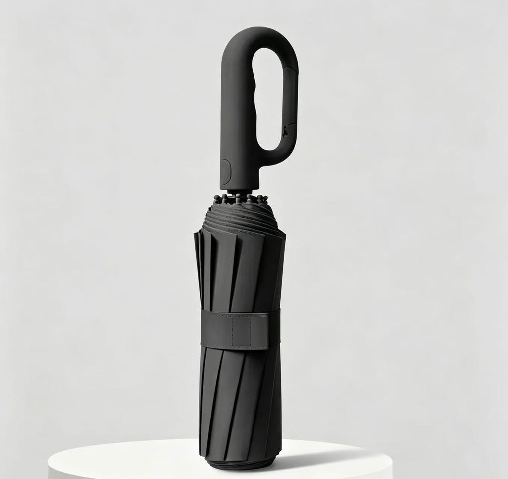 💧Automatic Folding Umbrella,Portable Rain Umbrella with Loop Buckle, Windproof & Waterproof Umbrella for Men & Women