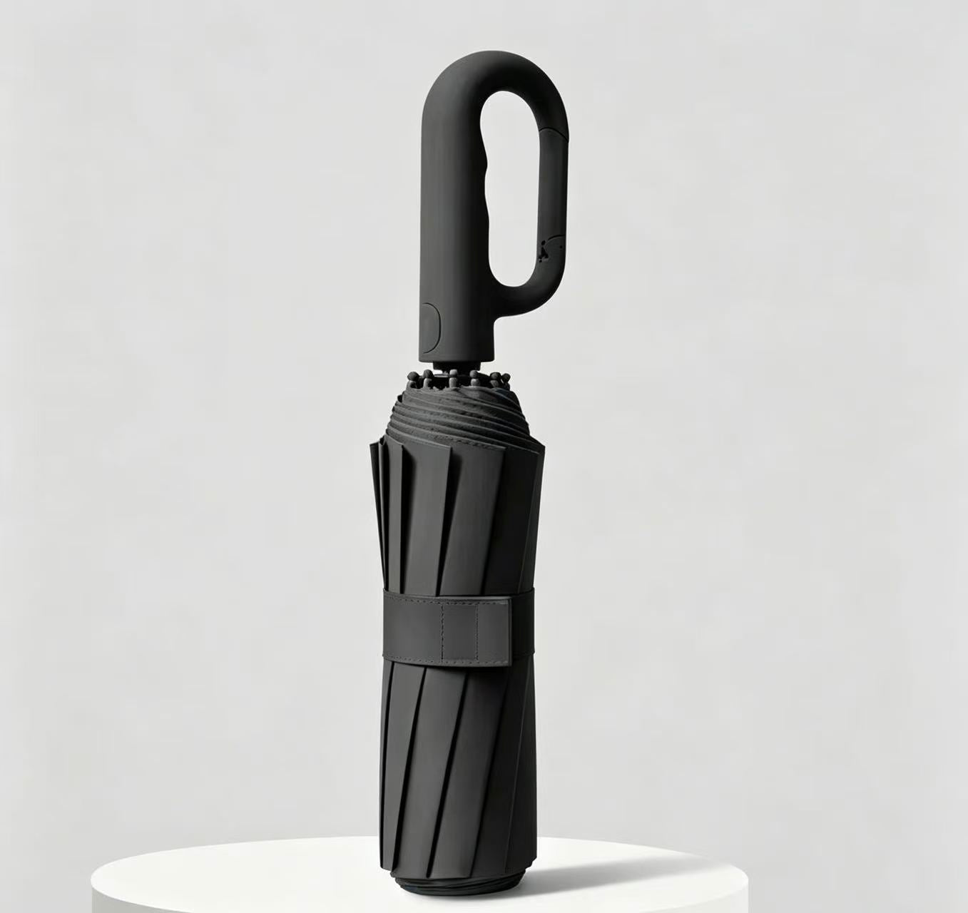 💧Automatic Folding Umbrella,Portable Rain Umbrella with Loop Buckle, Windproof & Waterproof Umbrella for Men & Women
