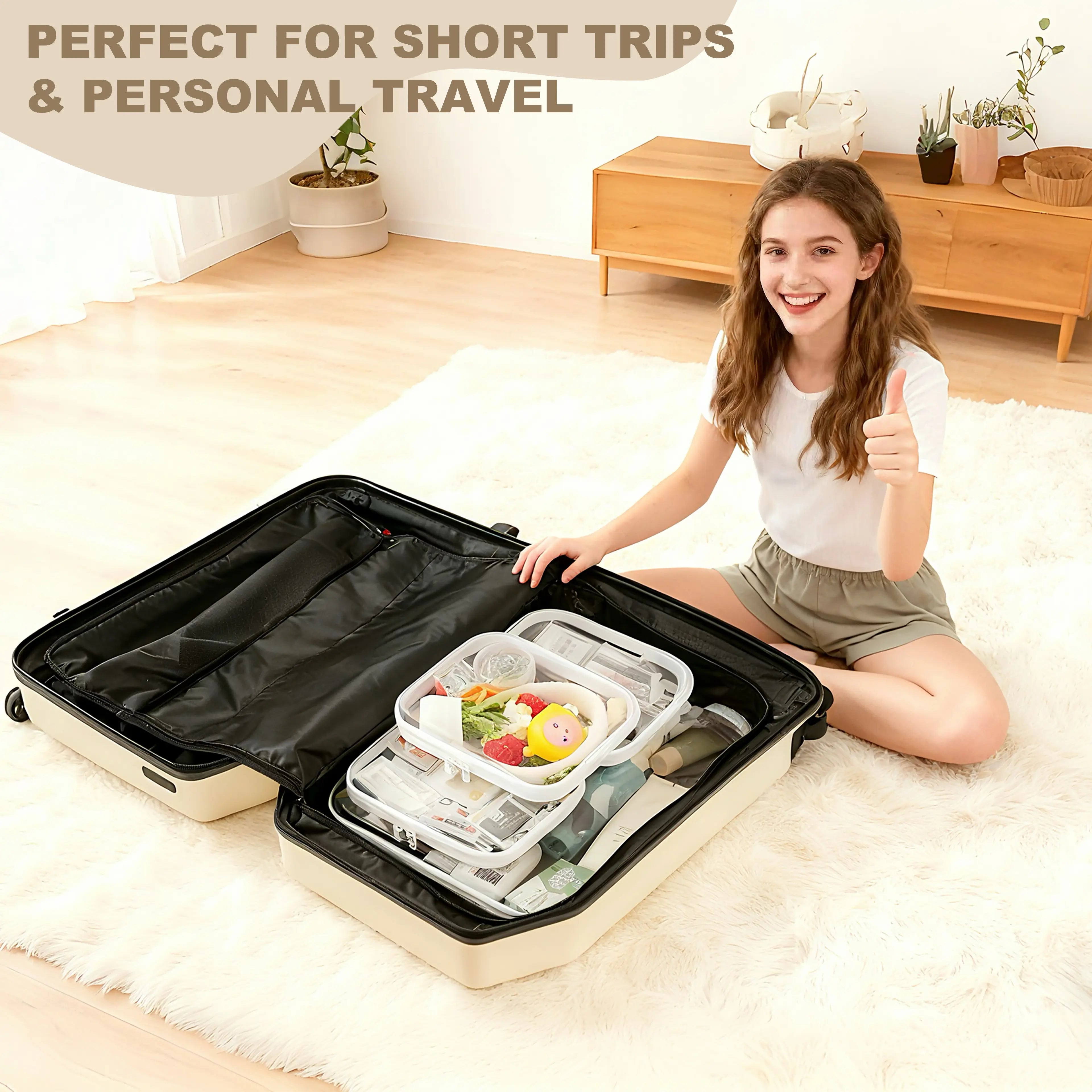 📦 Clear Hard Zipper Storage Case – Portable Organizer for Makeup & Small Items