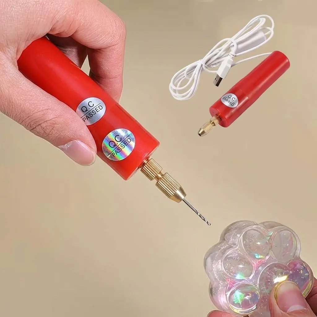 Micro Handheld Drill Bits, 0.7-1.2mm Crystal Epoxy For Resin Jewelry Making Mini Electric Drill Set DIY ABS