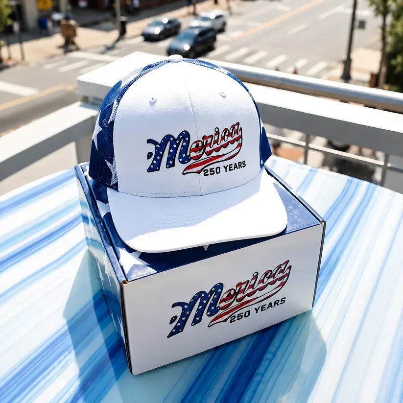 🔥Last day 50% OFF🎁Merica 250 Years Embroidered Mesh Back Trucker Hat