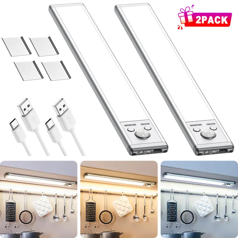💡 Motion Sensor Light Bar – Rechargeable, Under Cabinet, Auto On/Off