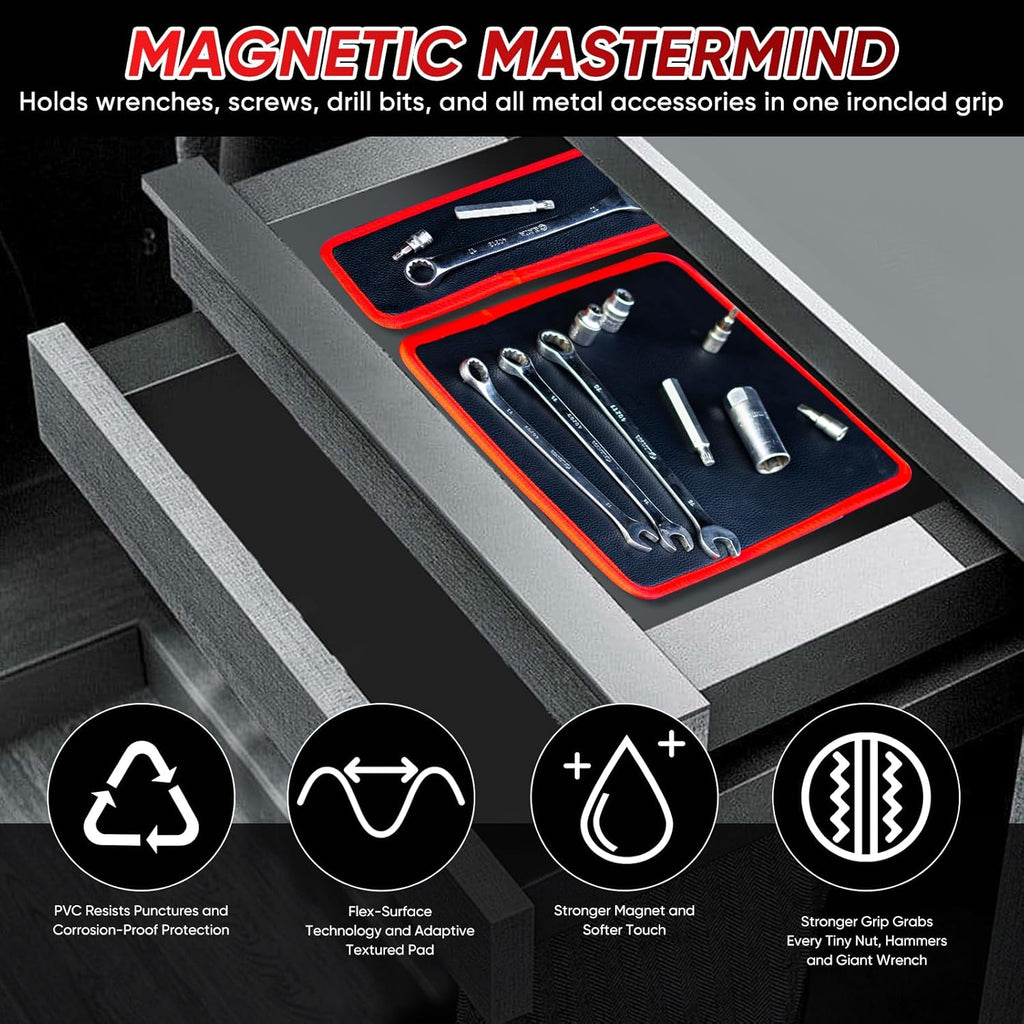 🛠️‌3PC Flexible Magnetic Tool Mat & Tray Holder