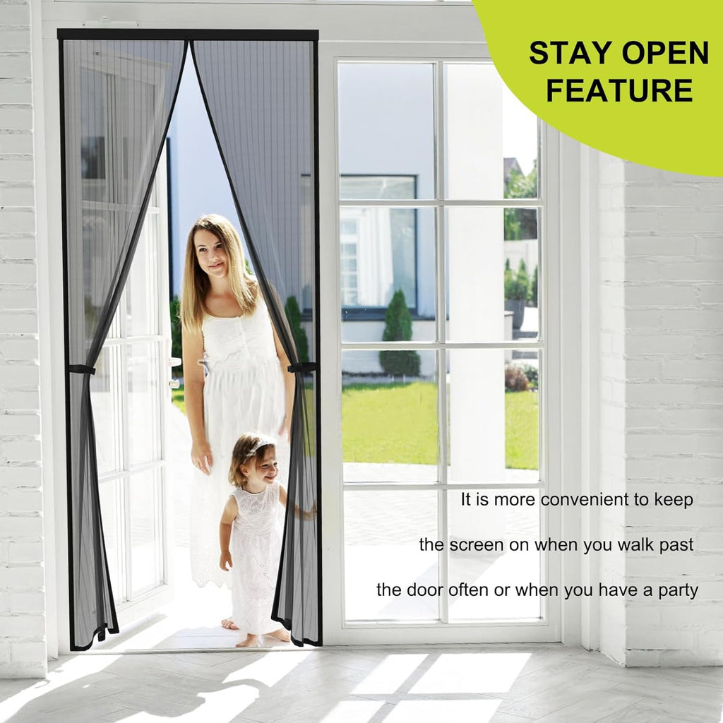 🚪 Self-Sealing Magnetic Screen Door – Hands-Free Entry, Bug-Free Living