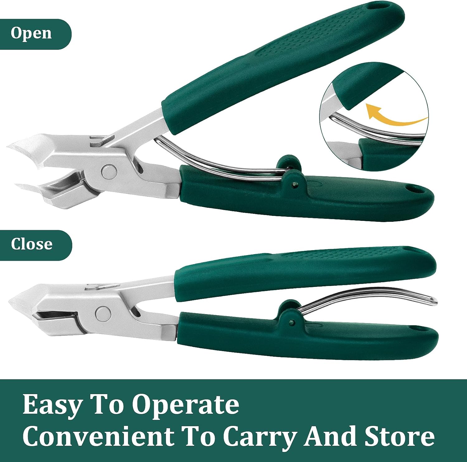 🦅 3Pcs Eagle-Beak Ingrown Toenail Clipper  – Ultra Sharp, Precision 30° Curved Blade, Splash-Proof