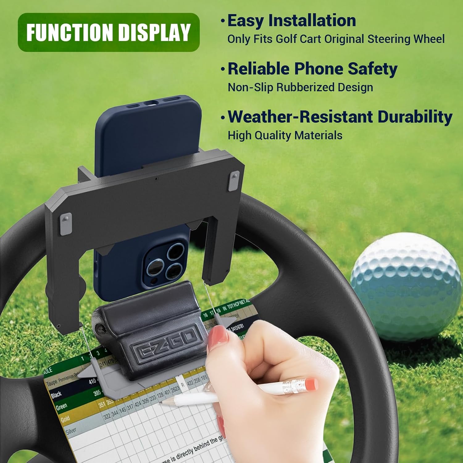 ⛳ Golf Cart Steering Wheel Phone Mount