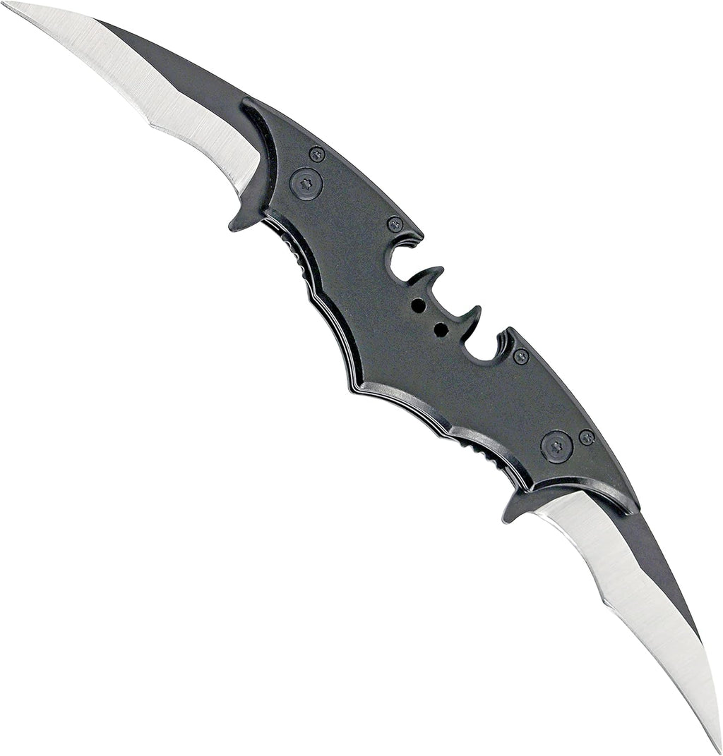 🦇 Dual Blade Folding Knife – Bat-Wing Design, Safety Lock, EDC Powerhouse