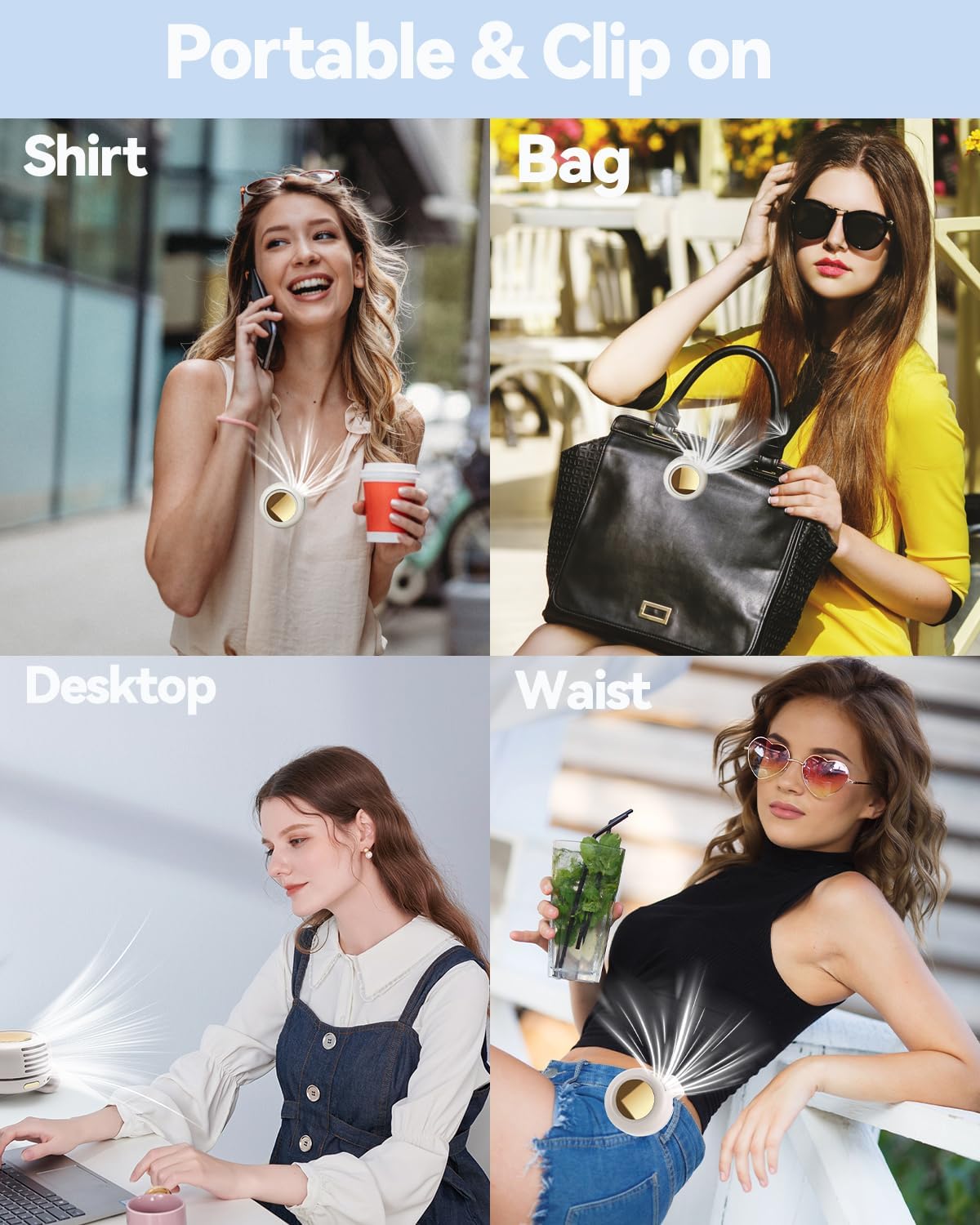 🎁Portable Clip-On Fan – 360° Adjustable