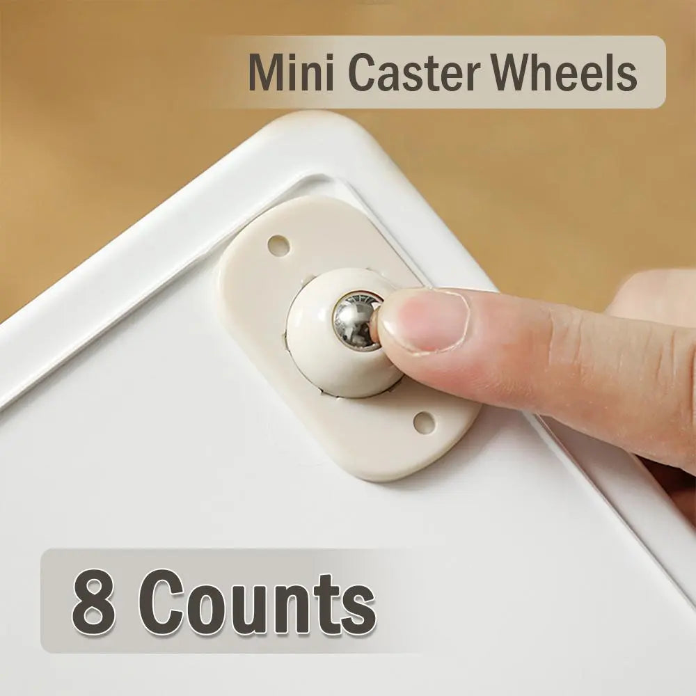 🔥8 Counts Self Adhesive Mini Caster Wheels，360 Degree Rotation,durable,Strong Load Low Noise Self Caster Wheels