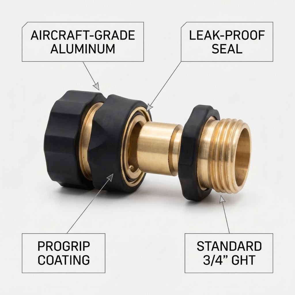 💧 Universal Quick Connect Pro Garden Hose Fittings – Heavy-Duty Reusable Premium Rust-Proof Hose Coupler Set 🛠️