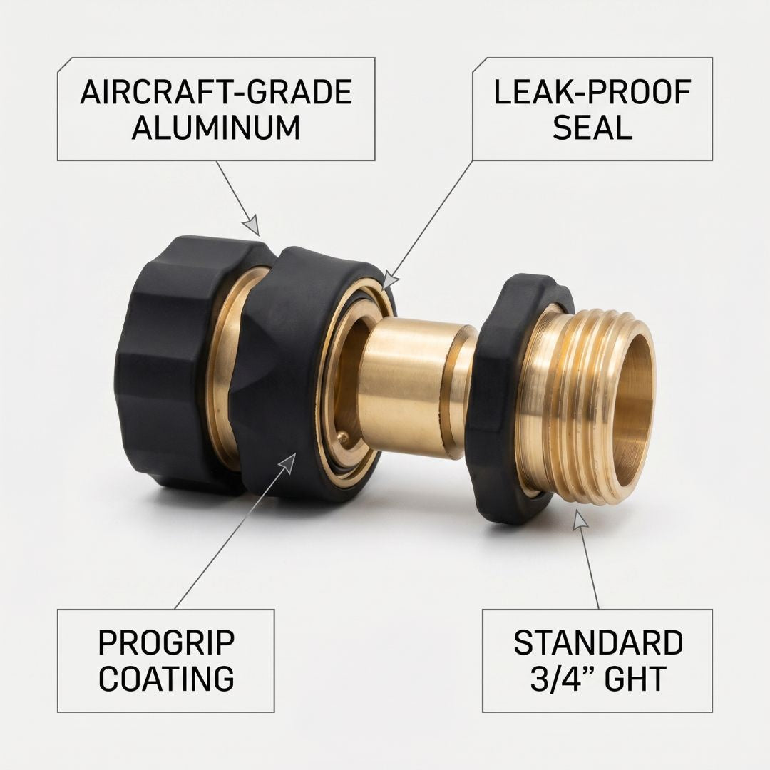 🔥2026 Universal Quick Connect Pro Garden Hose Fittings – Heavy-Duty Reusable Premium Rust-Proof Hose Coupler Set 🛠️