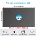 4K Anti-Ambient Light Projector Screen | Foldable Home Theater Screen