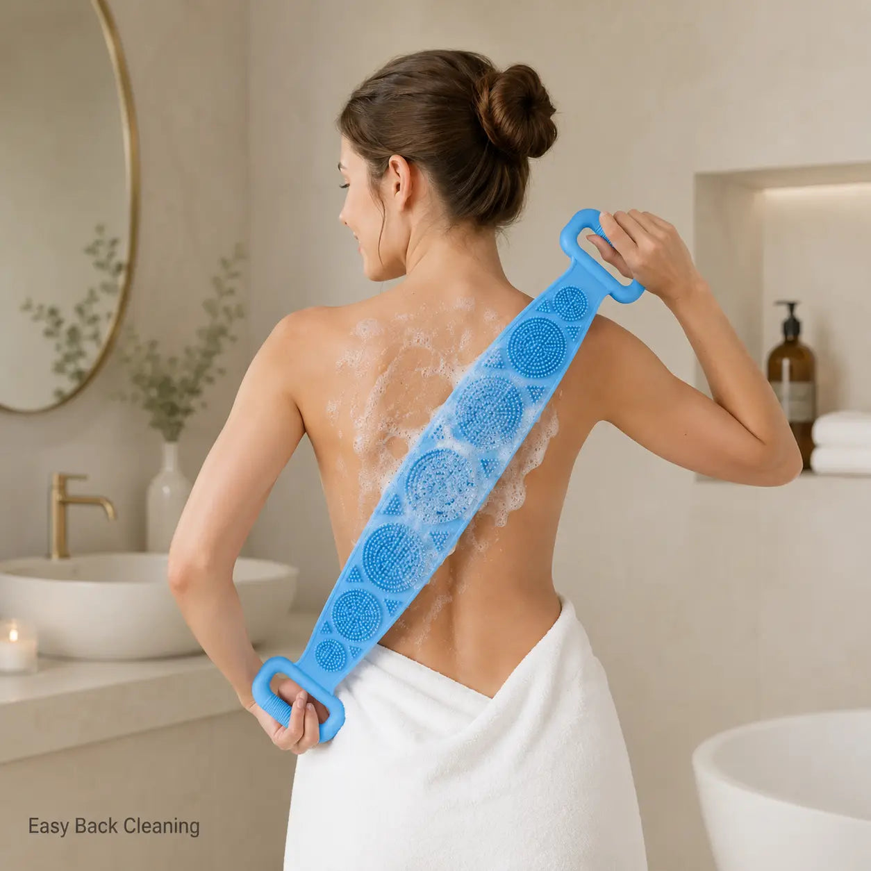 Silicone Bath Brush Double-Sided Exfoliating Back Scrubber