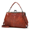 💼2026 New Kattee Elegant Waterproof Women’s Leather Kiss-Lock Tote Handbag