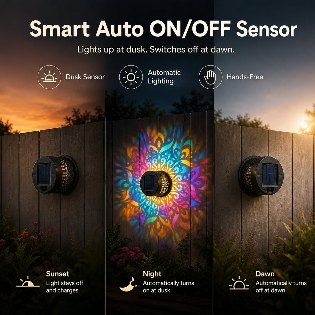 🏡Mandala Pattern Solar Wall Light Garden Yard Ambient Lighting