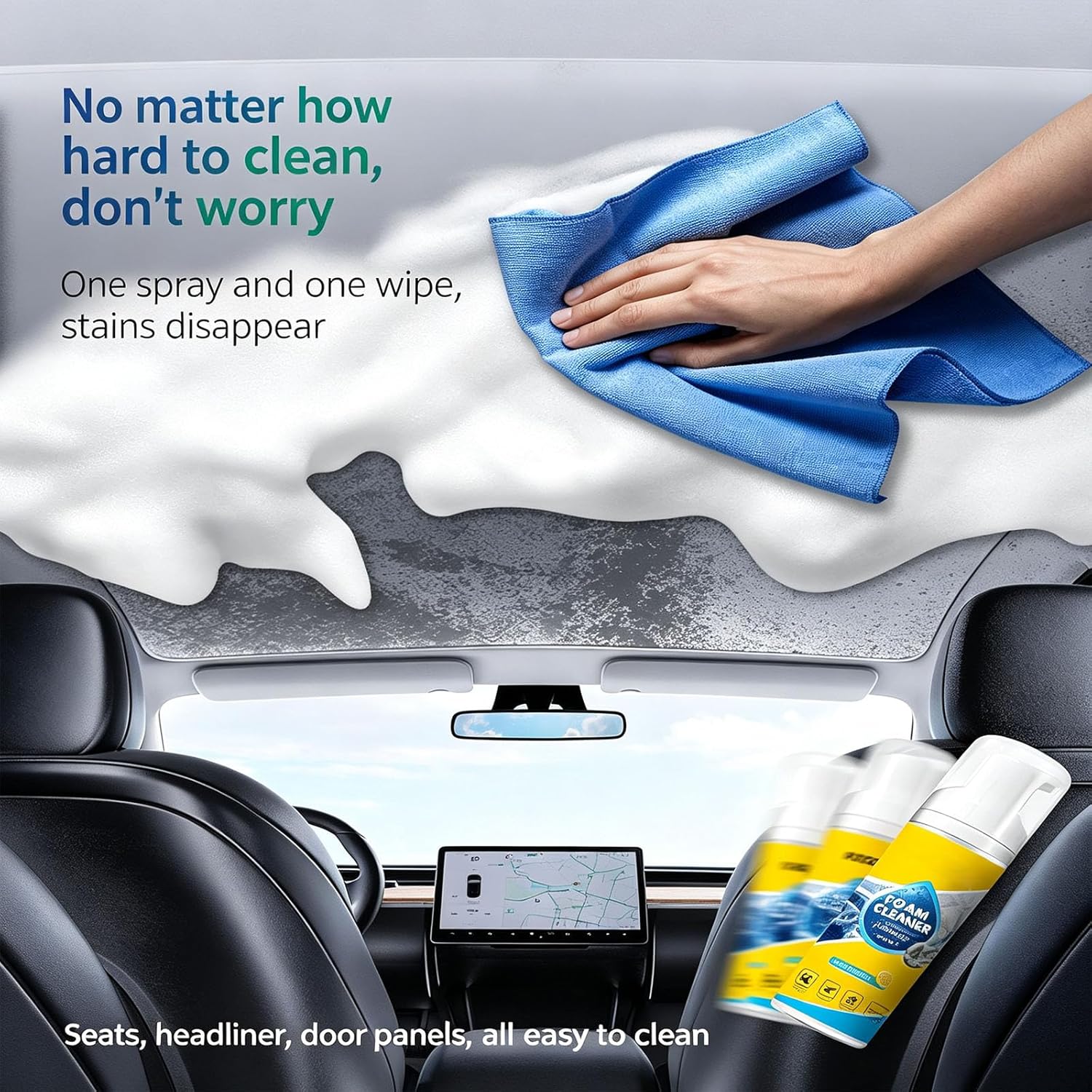 🧼 4-In-1 Multi-Enzyme Foam Cleaner – Powerful &amp; Multipurpose, Lemon Fresh Scent