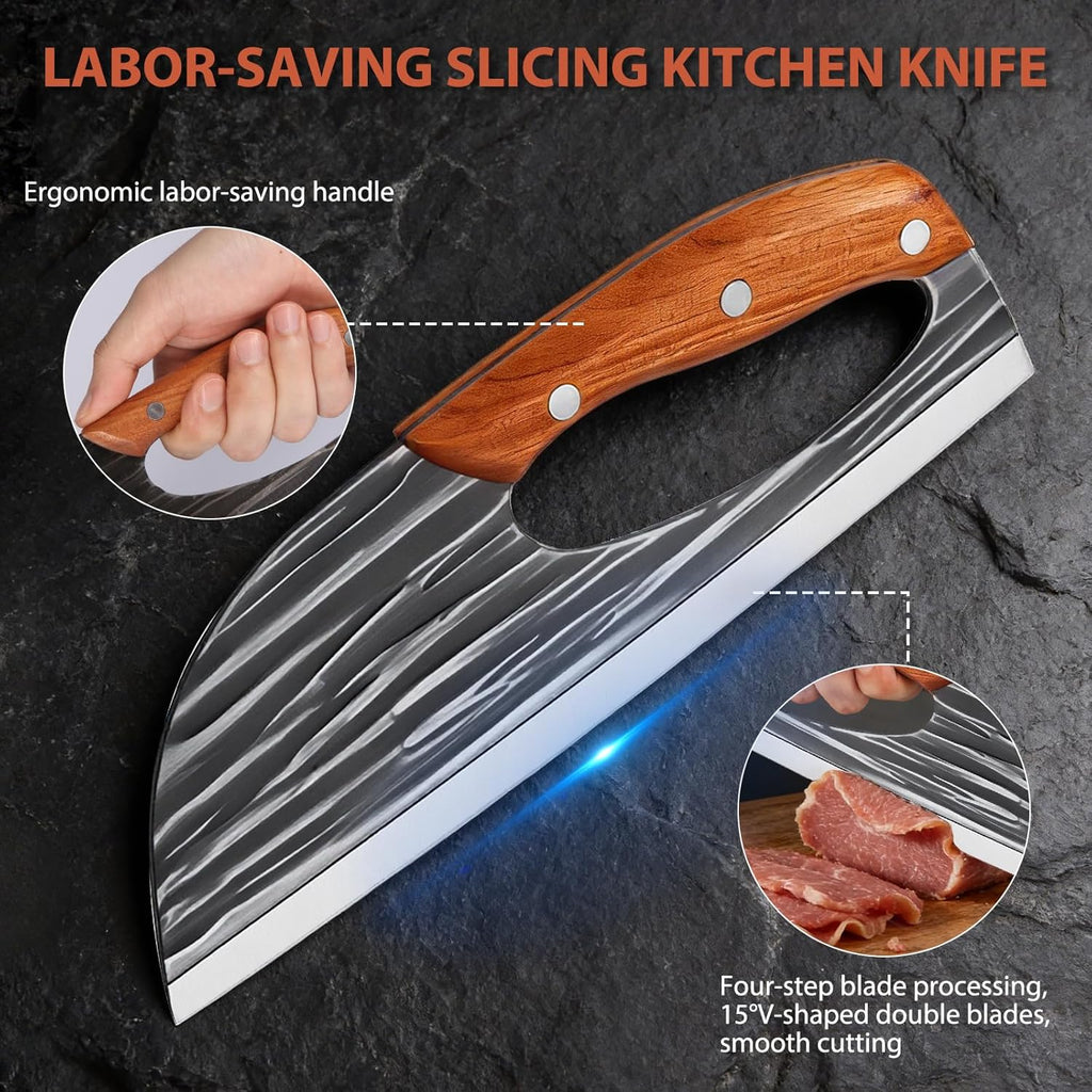 🔥[Buy 1 Get 1 Free] Forged Kitchen Knife Set - Sharp Durable Meat Cleaver Chef Knife