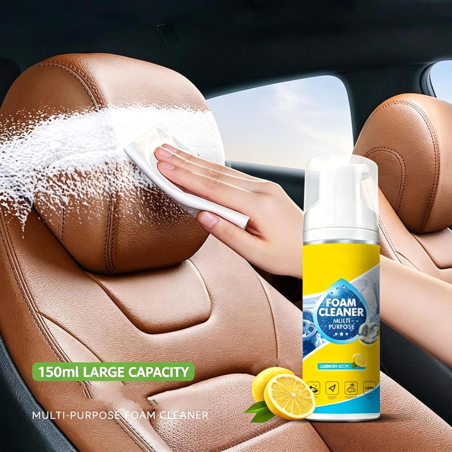 🧼 4-In-1 Multi-Enzyme Foam Cleaner – Powerful &amp; Multipurpose, Lemon Fresh Scent