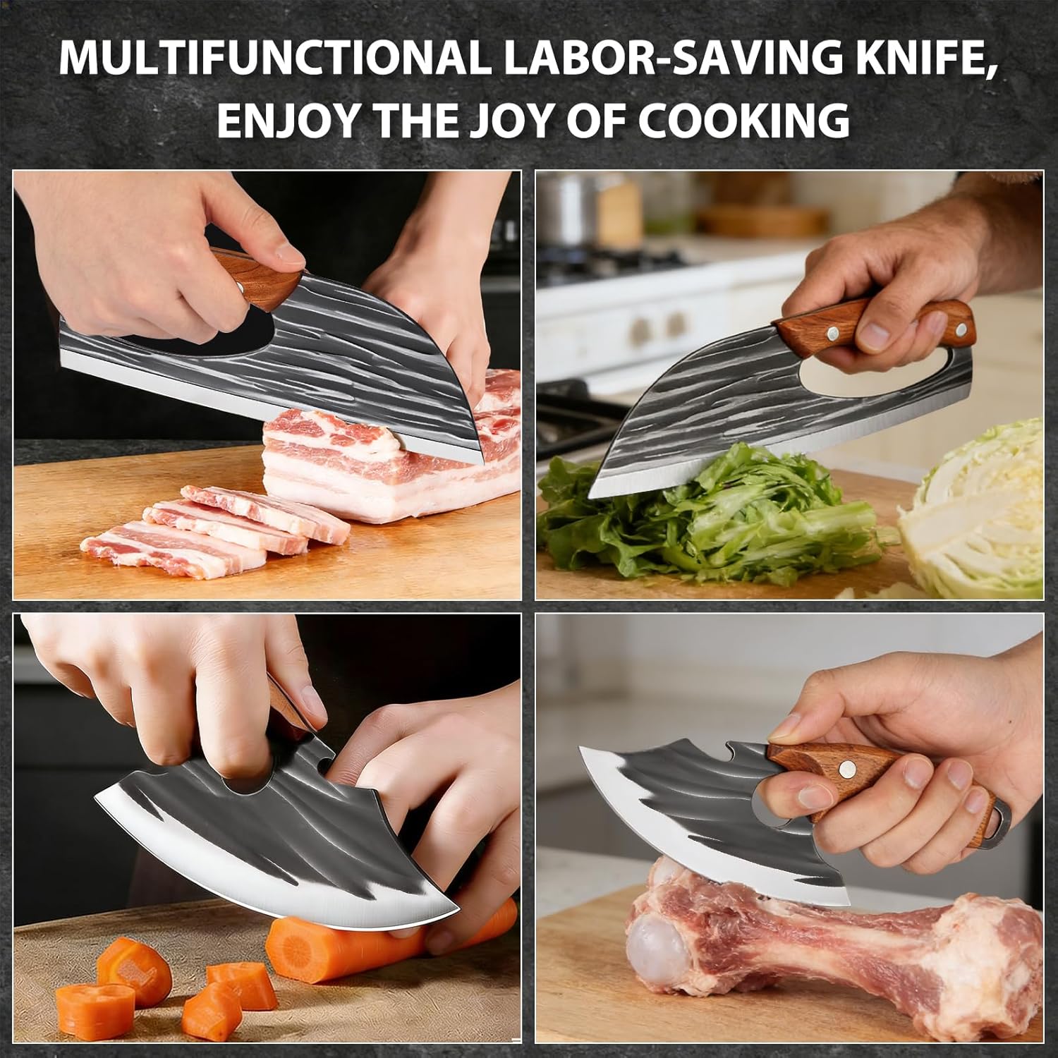 🔥[Buy 1 Get 1 Free] Forged Kitchen Knife Set - Sharp Durable Meat Cleaver Chef Knife