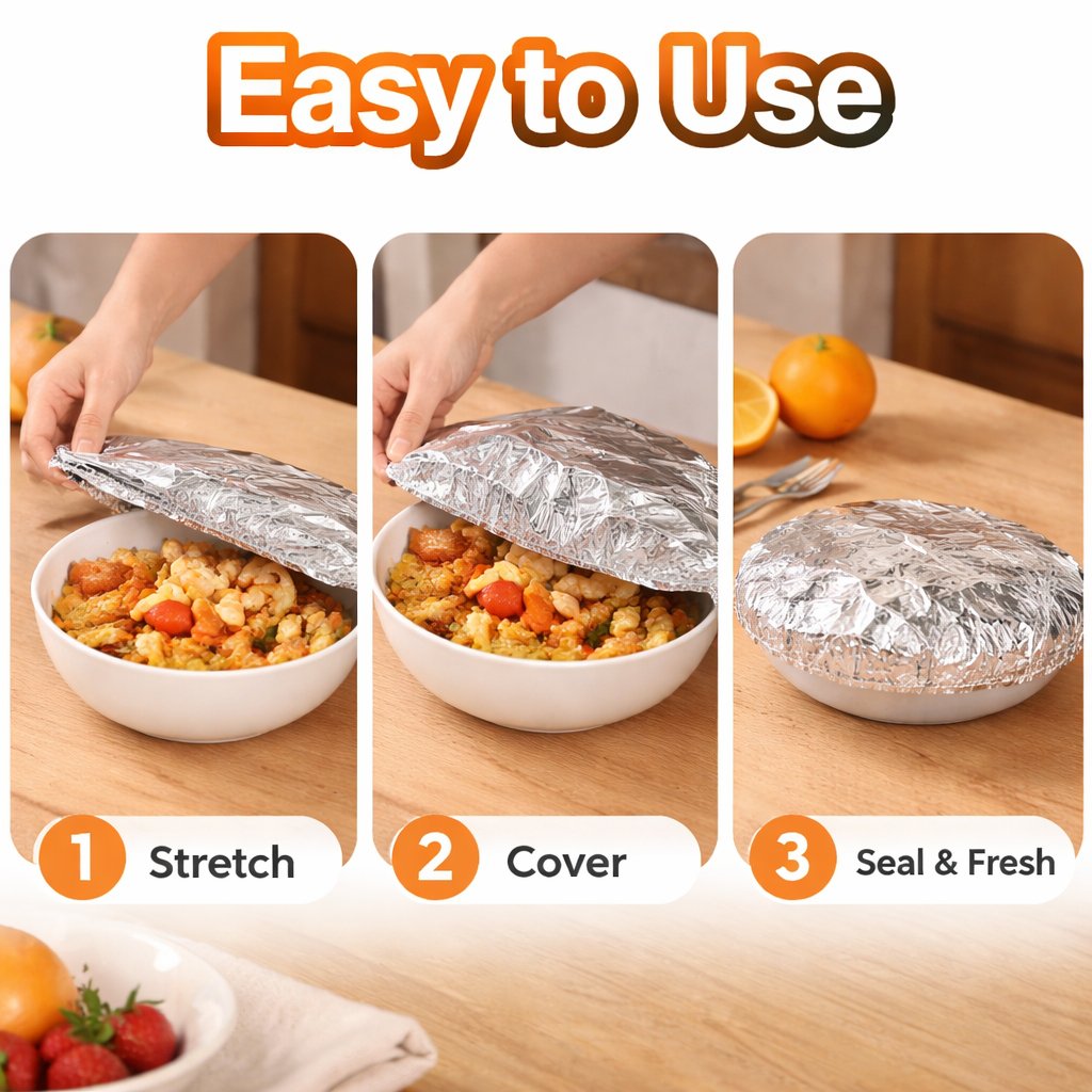 Aluminum Foil Heat Shield Covers – No Plastic 🥘