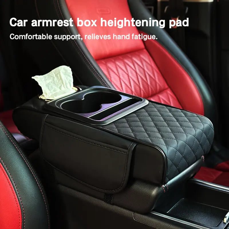 🔥Multifunctional PU Leather Car Armrest Box Mat