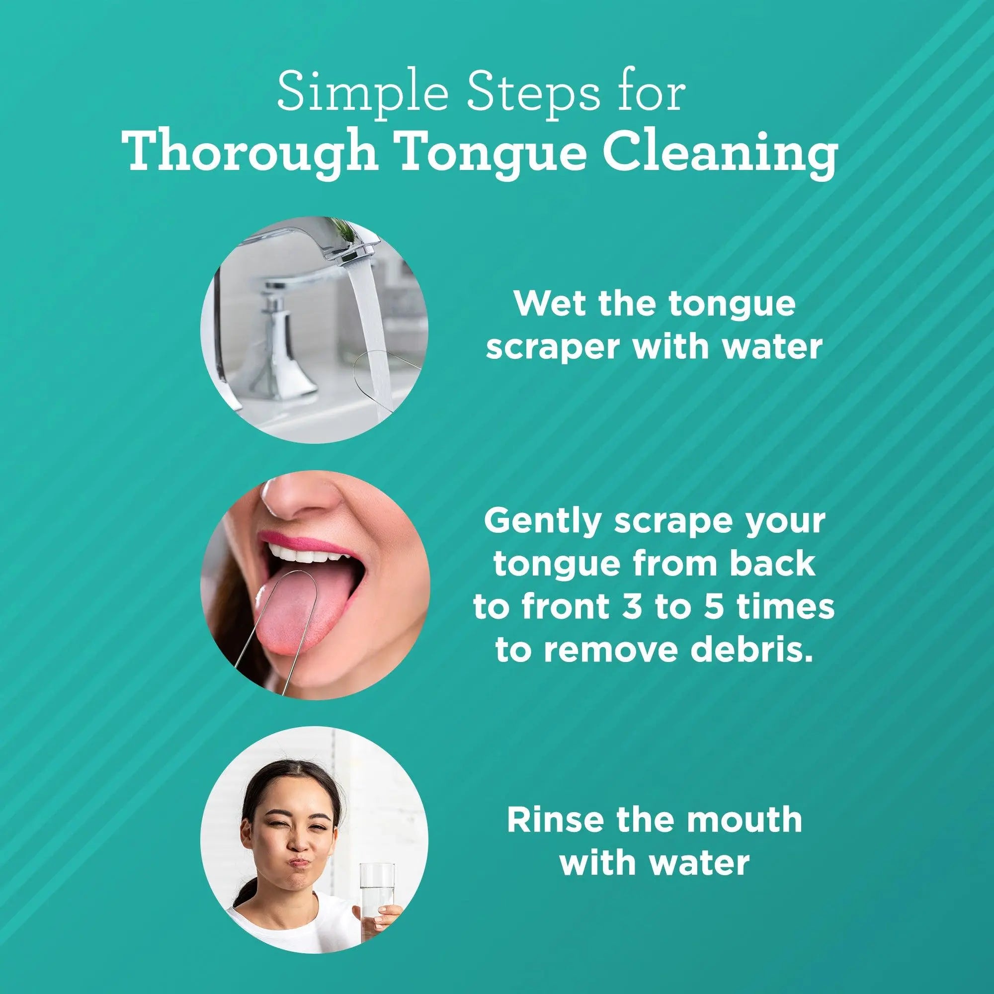 GuruNanda U Shaped Stainless Steel Tongue Scraper 2-Pack