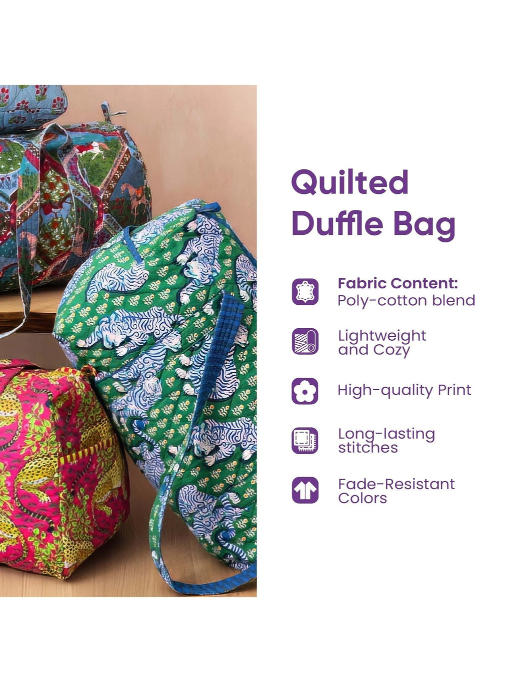 Hippie Trip Quilted Travel Bag