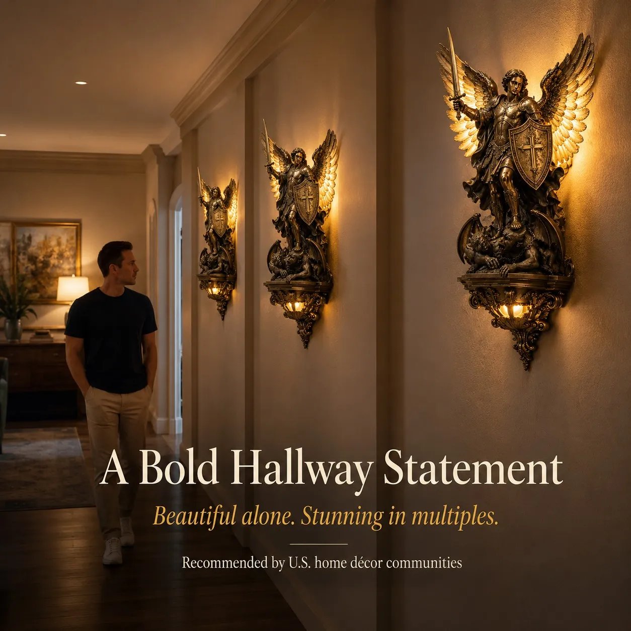 ✨St. Michael Guardian Angel Wall Light