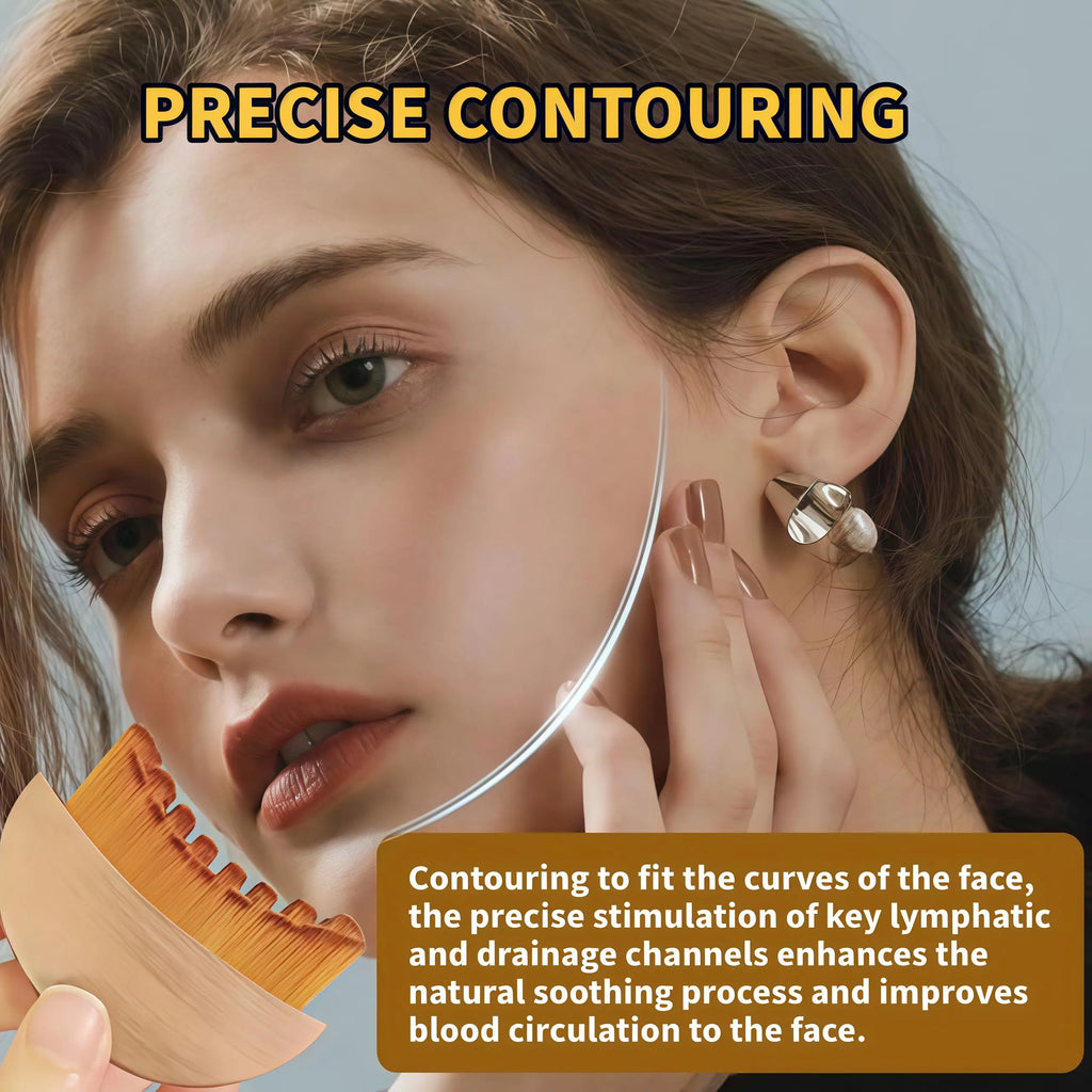 Lymphatic Contour Face Brush Set for Jawline Sculpting
