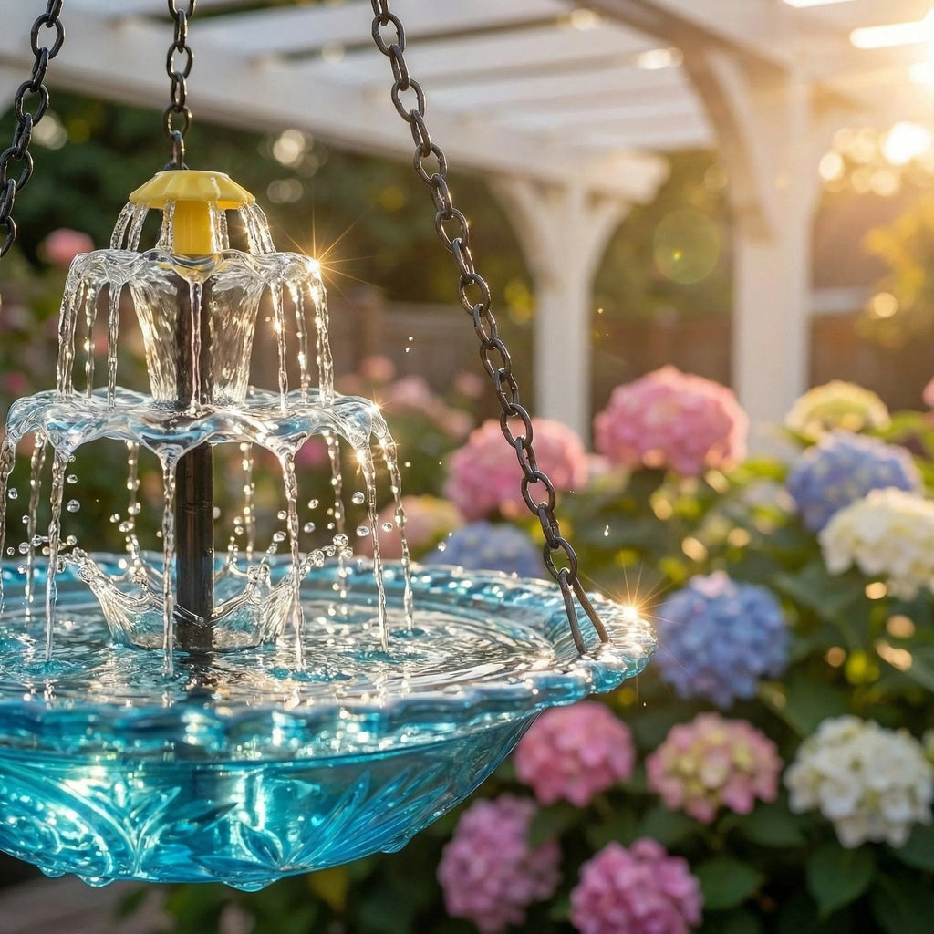 🔥🔥49% Off--Solar Cascade Hanging Bird Bath Fountain🎁Buy 2 Free Shipping
