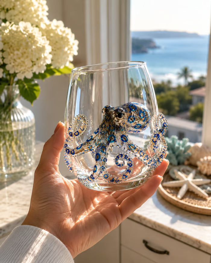 ⚡Artisanal Blue Ringed Octopus Glassware