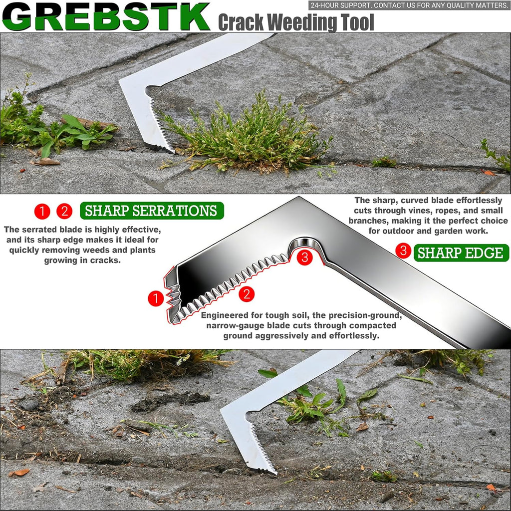 🔥Crack Weeder Crevice Weeding Tool Manual Weeder Beech Handle Lawn Yard Gardening Tool