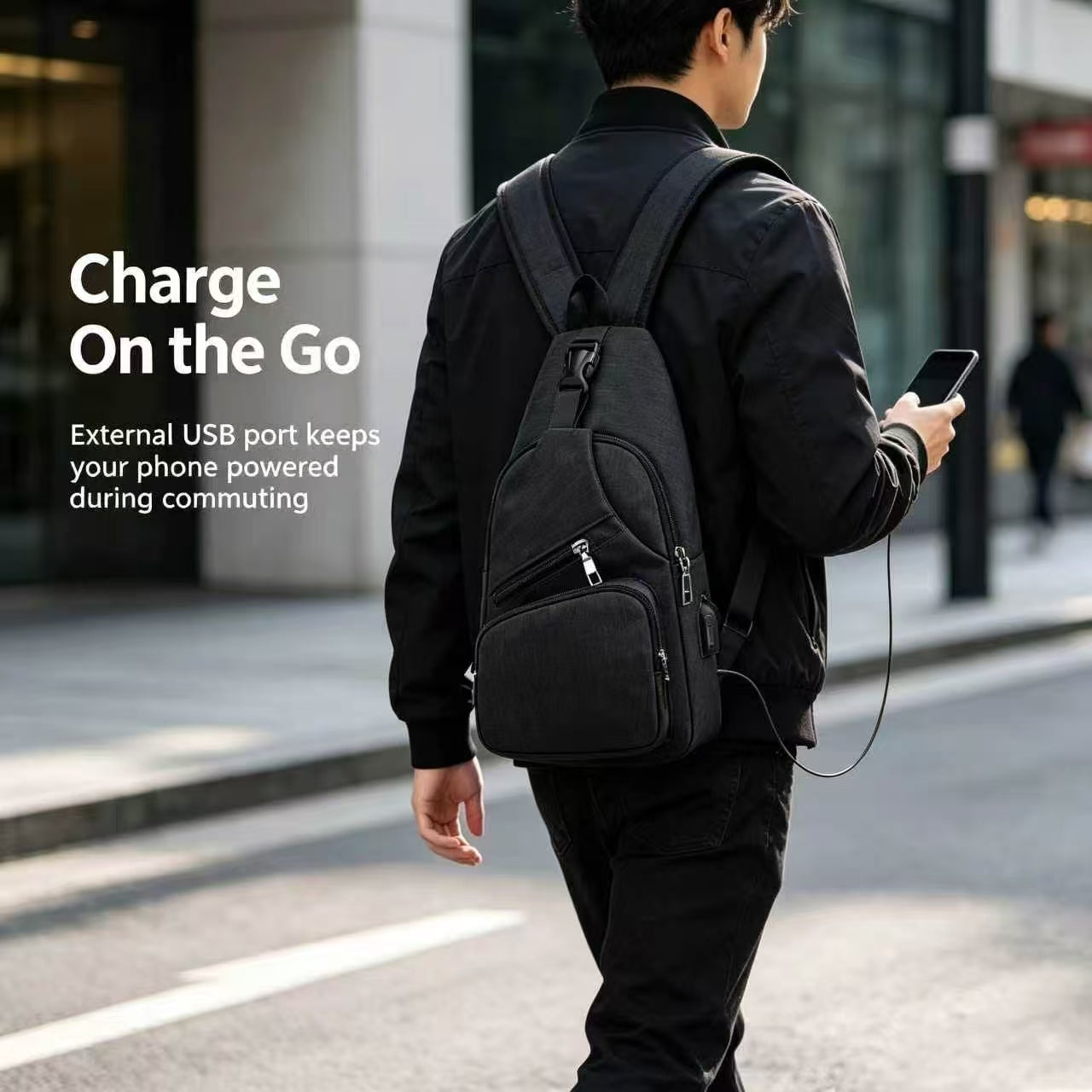 🔥Men's Waterproof Oxford Sling Chest Bag for Travel & Daily Use